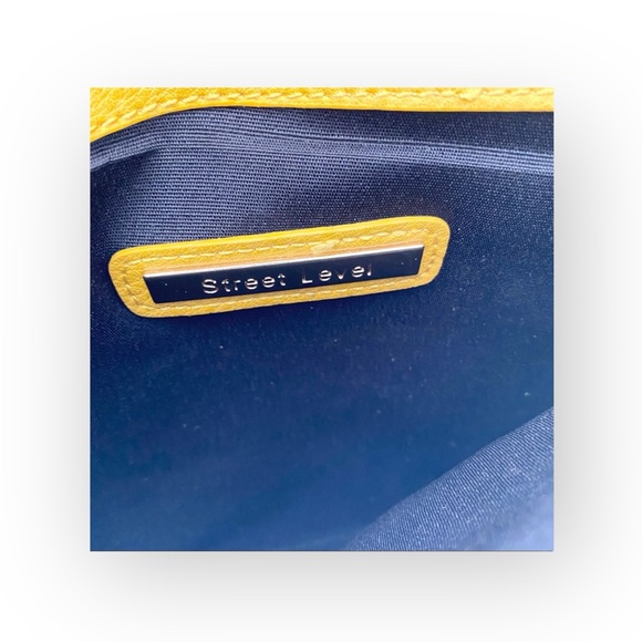 new Street Level ༄ Leather Tassel Envelope Clutch Handbag Bag ༄ Goldenrod Yellow - Picture 6 of 13